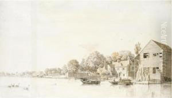 From The Collection Of The Late Michael Ingram
 

 
 
 

 
 A View Of Twickenham From The Thames Oil Painting by Samuel Scott