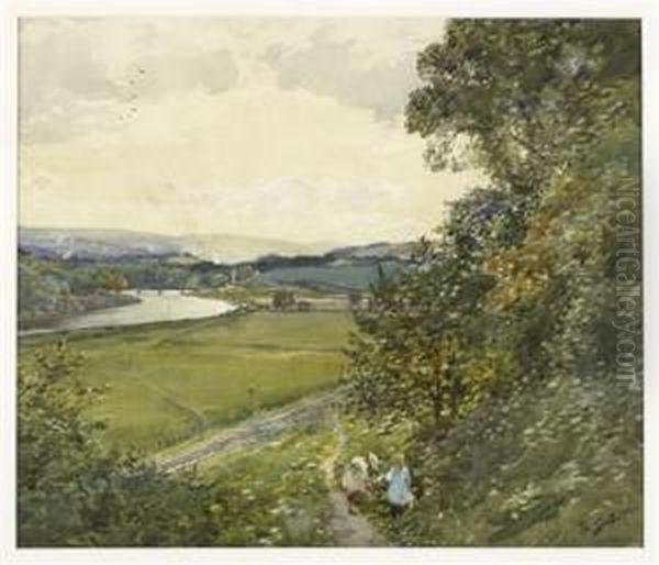 The Tweed Near Abbotsford Oil Painting by Tom Scott