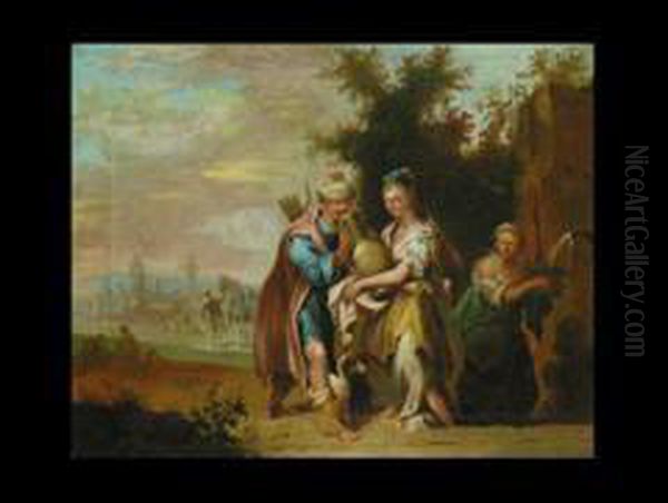 Elieser Und Rebecca Oil Painting by Joseph Conrad Seekatz