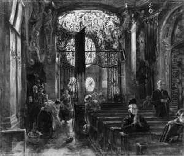 Signiert Und Datiert Unten Links: C. Seiler 1907. Oil Painting by Carl Seiler