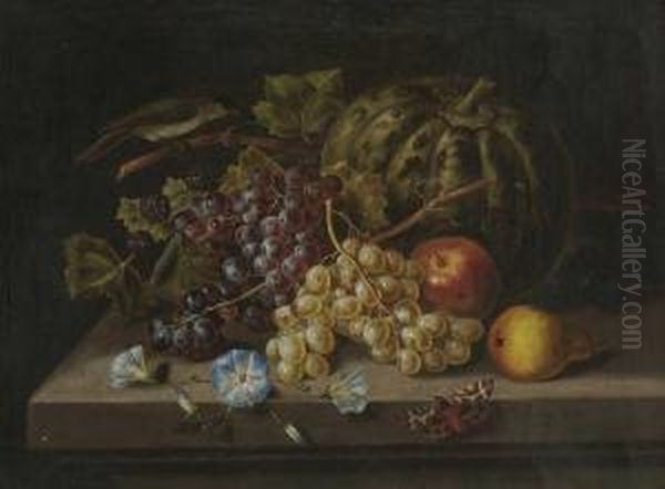 Stillleben Mit Fruchten Oil Painting by Georg (Johann G.) Seitz