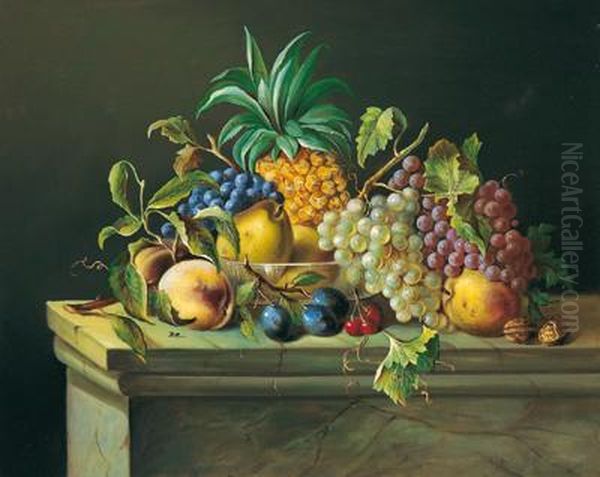 Fruchtestilleben Oil Painting by Georg (Johann G.) Seitz