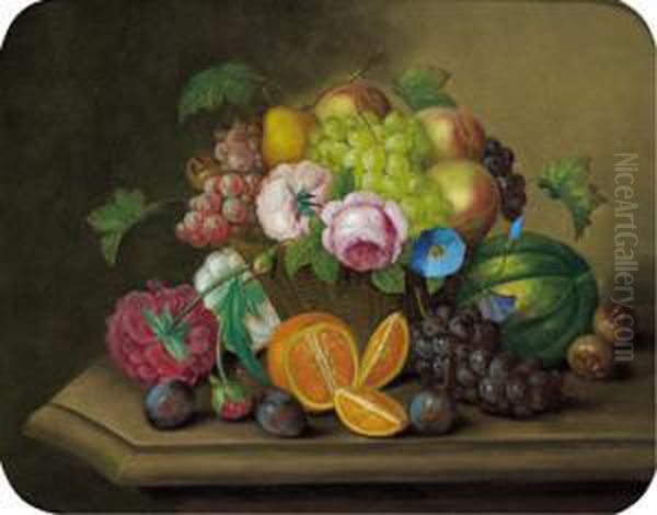 Fruchtestilleben Oil Painting by Georg (Johann G.) Seitz