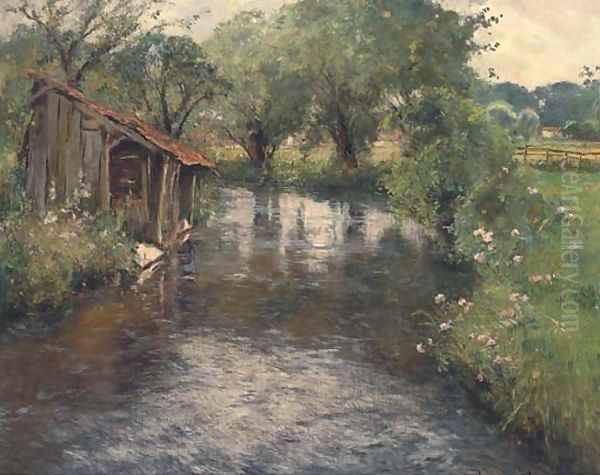 Aux bords du Lumain Oil Painting by Frederick Charles Vipont Ede