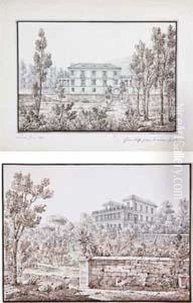 A) Casino Ruffo
 B) Casino Lady Dummond A Capodimonte Oil Painting by Antonio Senape