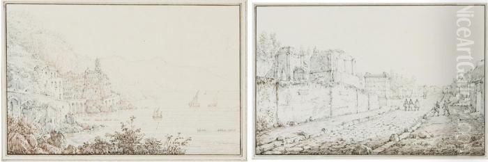 A) Villaggio Di Atrani Oil Painting by Antonio Senape