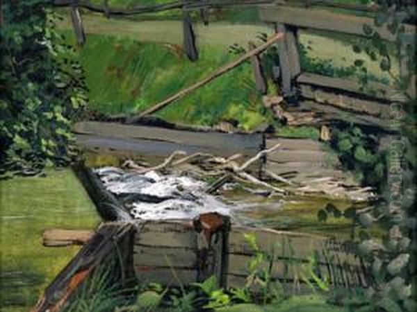 Bachverschalung In Mariazell Oil Painting by Franz Senkinc