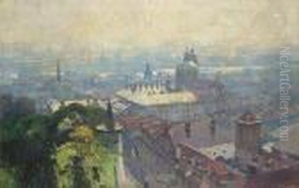 A View Of The Lesser Quarter Oil Painting by Jaroslav Setelik