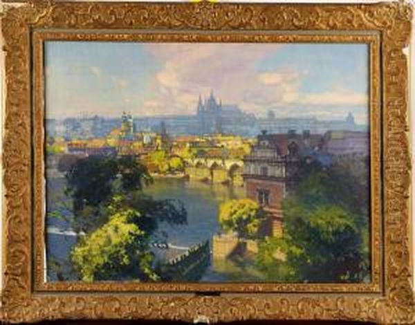 Motiv Fran Prag Oil Painting by Jaroslav Setelik