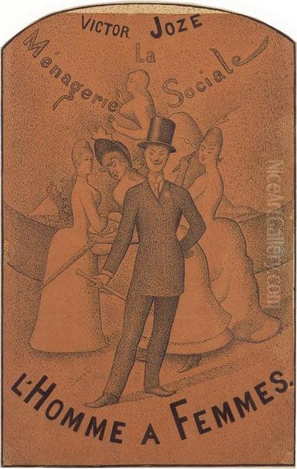 L'homme A Femmes
Signe 'seurat' (en Bas A Gauche) Oil Painting by Georges Seurat