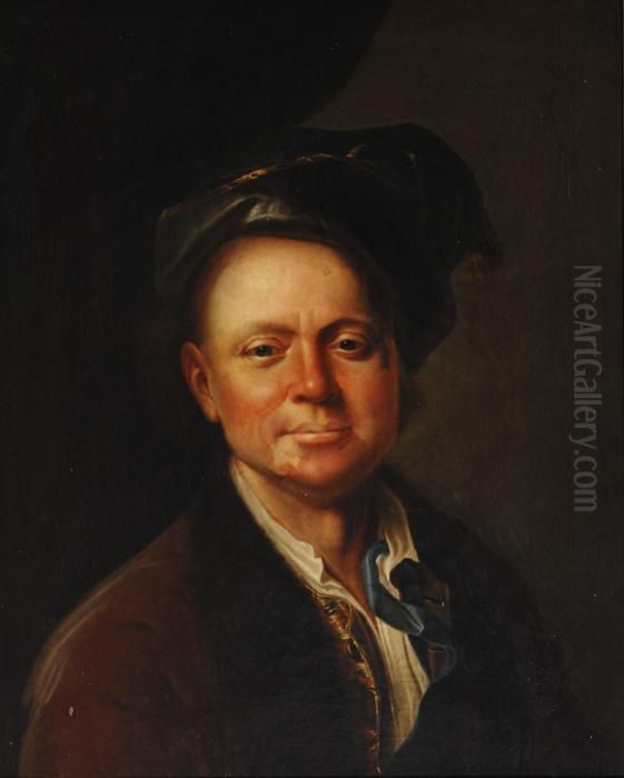 Portrait Of A Young Man Oil Painting by Christian Seybold
