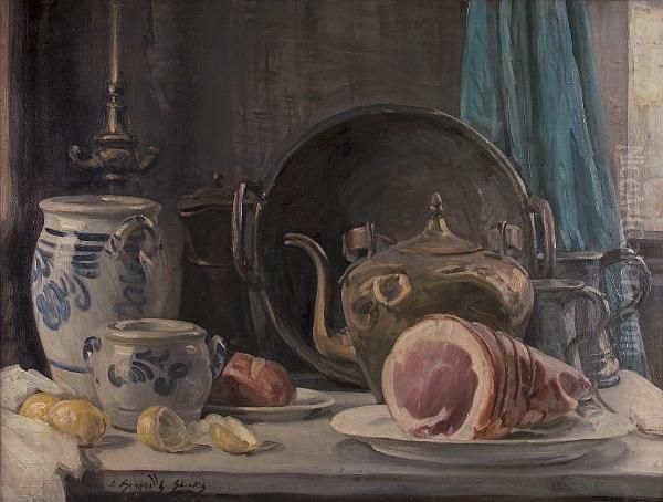 Larder Still Life Oil Painting by William Somerville Shanks