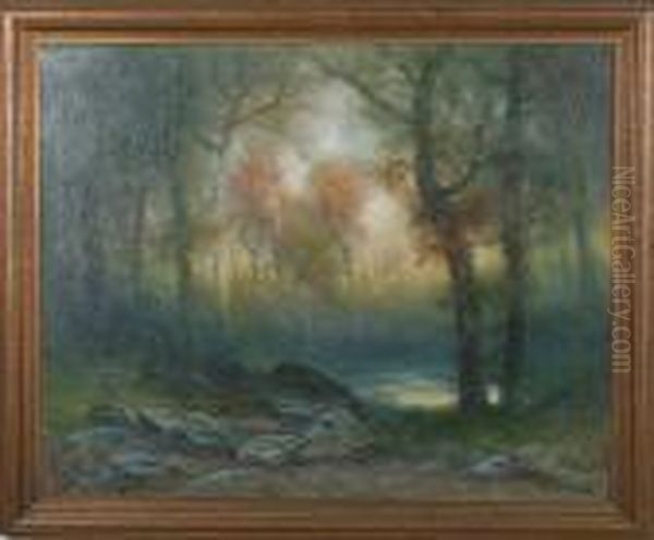 Woodland Interior Oil Painting by Christopher H. Shearer