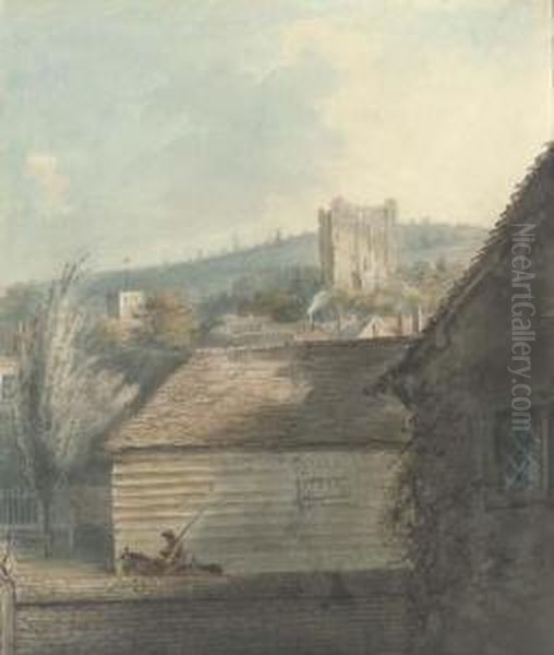 Guildford Castle, Surrey Oil Painting by George Shepherd