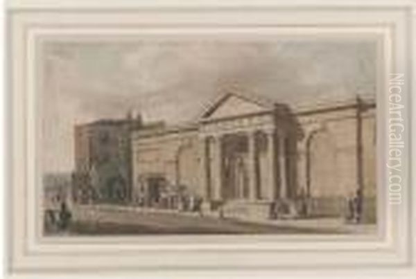 The Russell Institution, Great Coram Street Oil Painting by George Shepherd