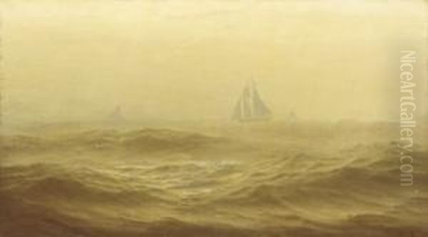 Sailing In The Mist Oil Painting by Warren W. Sheppard