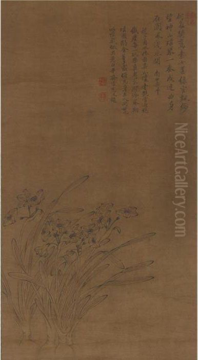 Narcissus Oil Painting by Yun Shouping