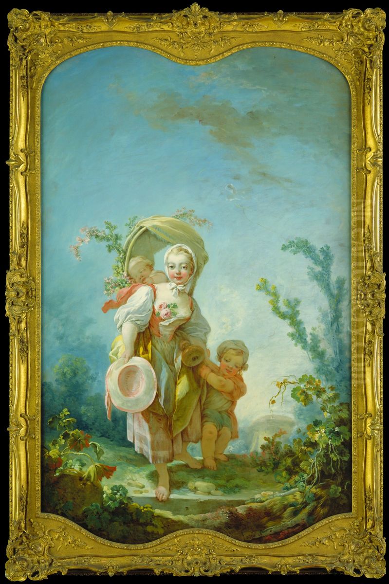 The Shepherdess Oil Painting by Jean-Honore Fragonard