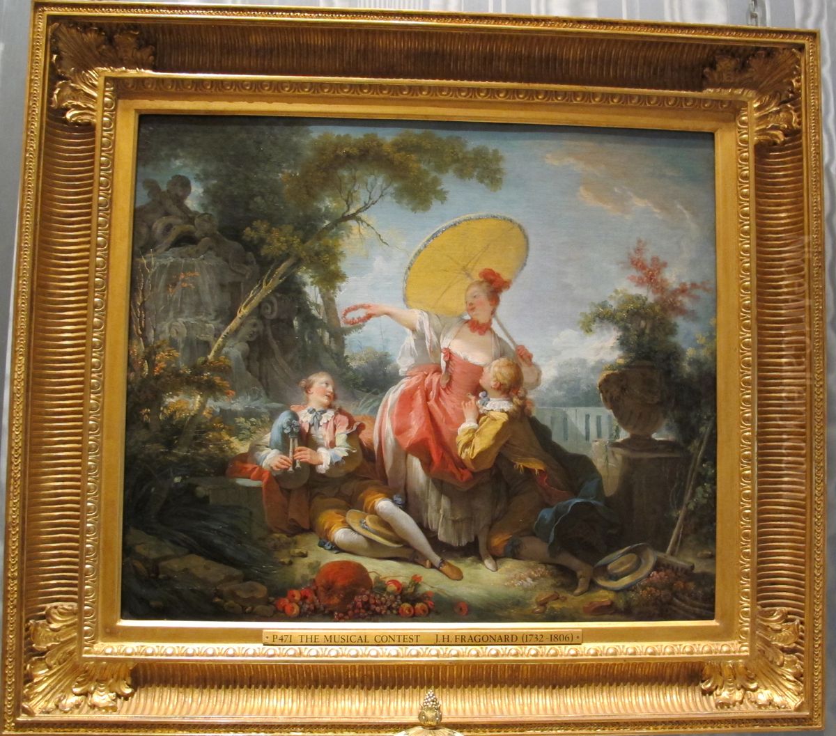 The Musical Contest Oil Painting by Jean-Honore Fragonard