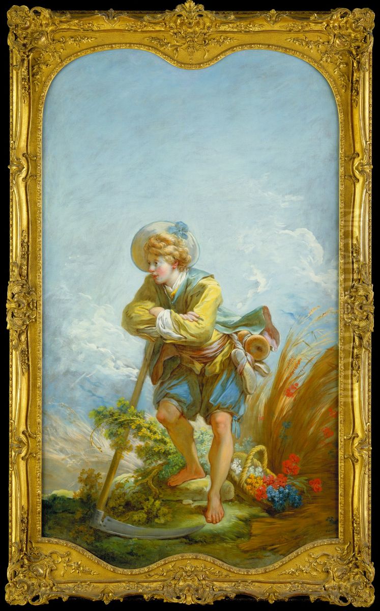 The Reaper Oil Painting by Jean-Honore Fragonard