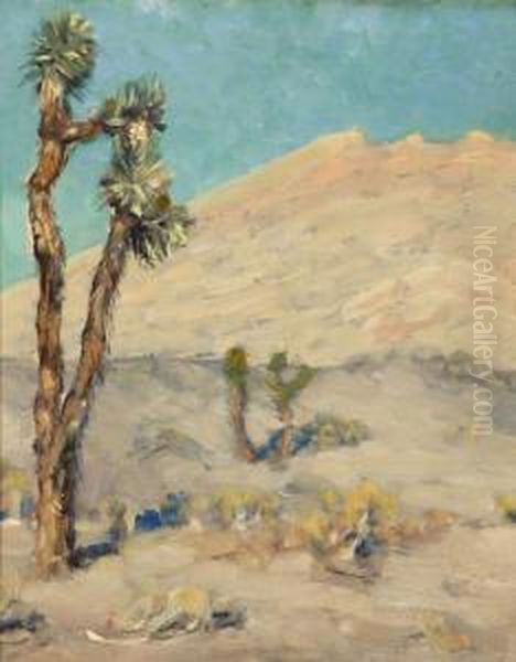Joshua Tree - Mojave Desert Oil Painting by William Posey Silva