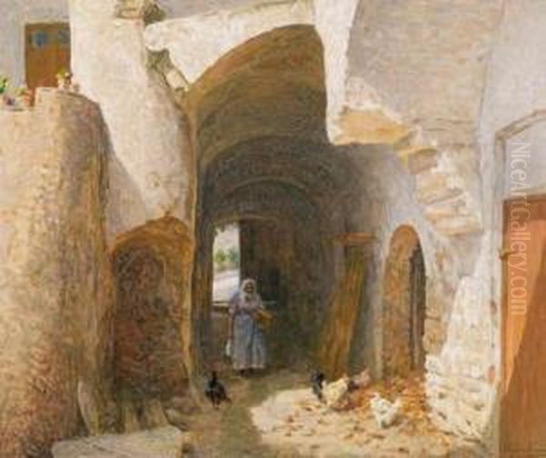 Kundriederhof In Spitz I. D.wachau Oil Painting by Stefan Simony