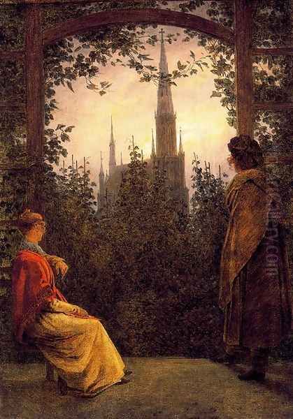 Watching the church Oil Painting by Caspar David Friedrich