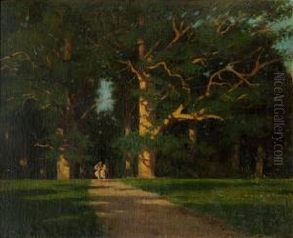 Prinsessen Kommer Ridende Oil Painting by Otto Ludvig Sinding