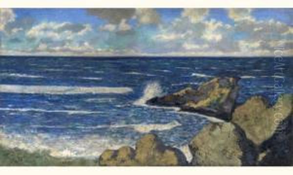 Seashore Oil Painting by Nicolas Sinezouboff