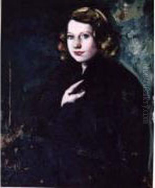 Portrait De Femme (1949) Oil Painting by Nicolas Sinezouboff