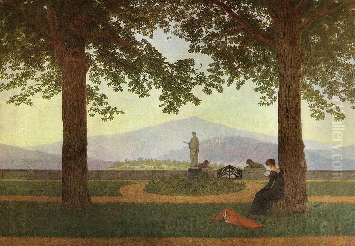The Garden Terrace Oil Painting by Caspar David Friedrich