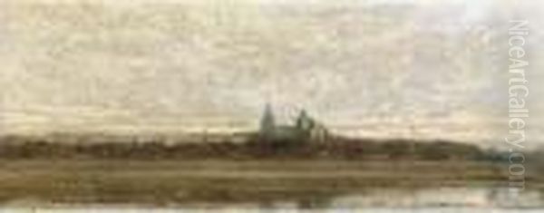 A View Of Den Bosch With The St. Jan Cathedral Oil Painting by Frans Slager