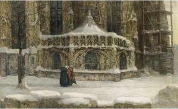 'oude Sacristie Der Kathedraal Te 's Bosch' Oil Painting by Frans Slager