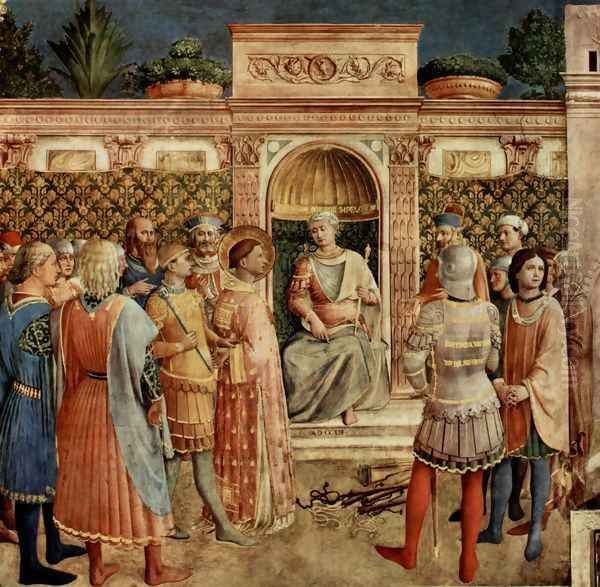 St Lawrence on Trial Oil Painting by Angelico Fra