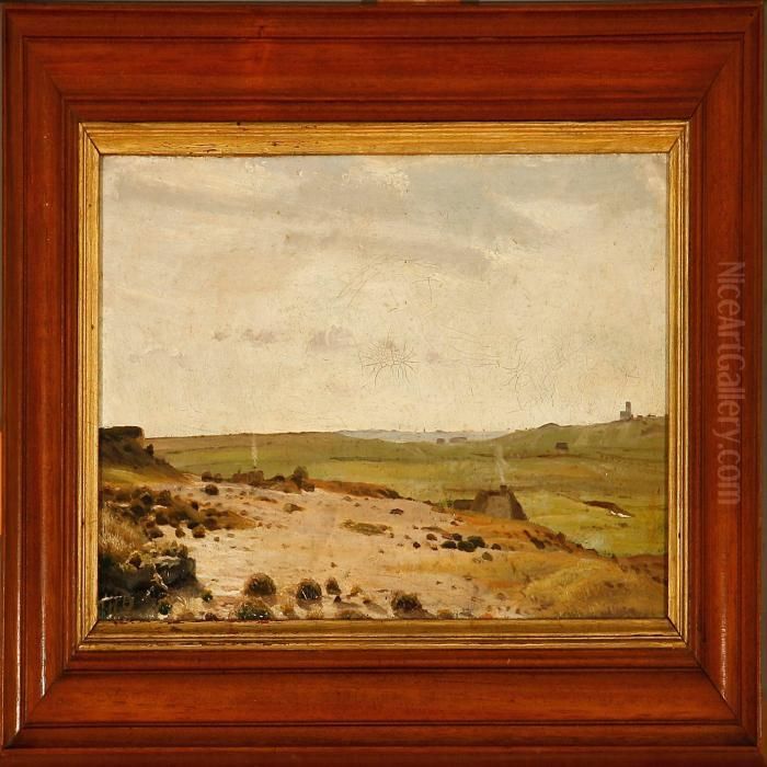 Summer Landscape In Jutland Oil Painting by Hans Ludvig Smidth