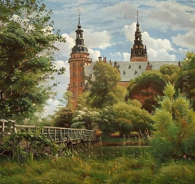 Frederiksborg Castle Oil Painting by Hans Ludvig Smidth