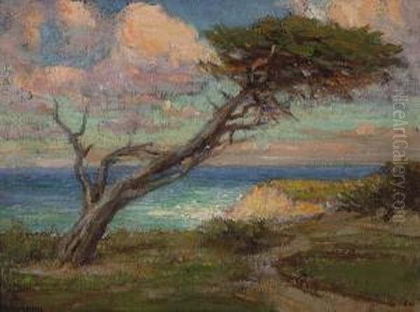 Seaside Cypress Oil Painting by Frederick Carl Smith