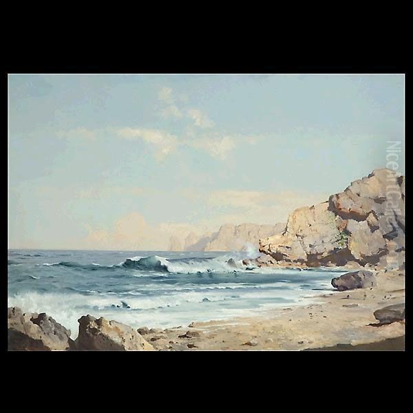 Smith.californian . Dramatic 
Northern California Coastline.oil On Canvas. 28 X 39 1/2 Inches. Signed 
Lower Left: Jackwilkinson Smith Oil Painting by Jack Wilkinson Smith