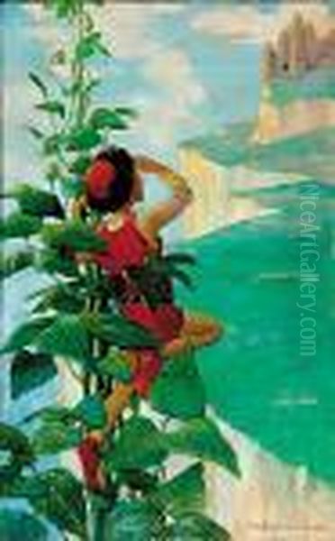 Jack And The Beanstalk Swift 
Premium Calendar Fairy Tale Pages By Heidi Anne Heines The Illustrator 
In America Dictionary Of American Painters Sculptors Engravers Ct Little
 Women Heidi Book Of Old Stories Child Garden Of Verses Oil Painting by Jessie Wilcox-Smith