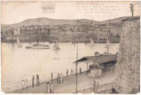 Oslo, Fra Akershus (oslo, From Akershus) Oil Painting by Harald Oscar Sohlberg