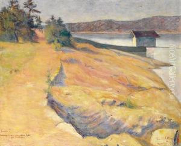 Solskinn (nordre Lango) 1892 1892 Oil Painting by Harald Oscar Sohlberg