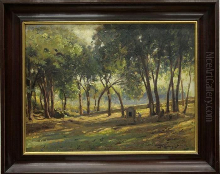 Can Viver Oil Painting by Domingo I Solergili