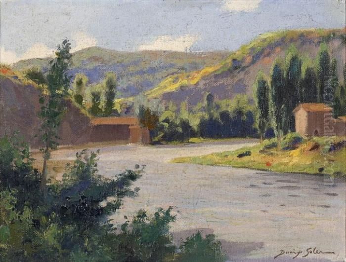 Paisaje Fluvial. Oil Painting by Domingo I Solergili
