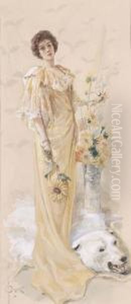 Signore Elegante Oil Painting by Sergei Solomko