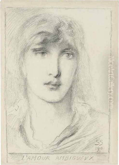 L'amour Ambigueux Oil Painting by Simeon Solomon