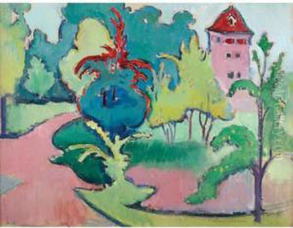 Fauve Landscape Oil Painting by William Sommer