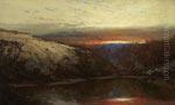 Evening Glow Oil Painting by William Louis Sonntag