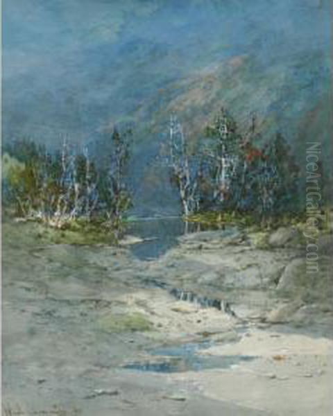 Landscape With Stream Oil Painting by William Louis Sonntag