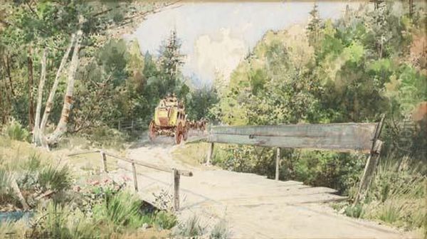 Carriage Ride Oil Painting by William Louis Sonntag