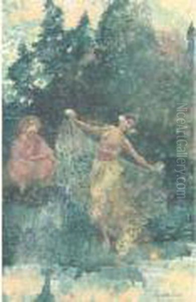 Danseuse Au Foulard Oil Painting by Elisabeth Sonrel